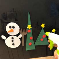 Moosgummi-Fensterbild